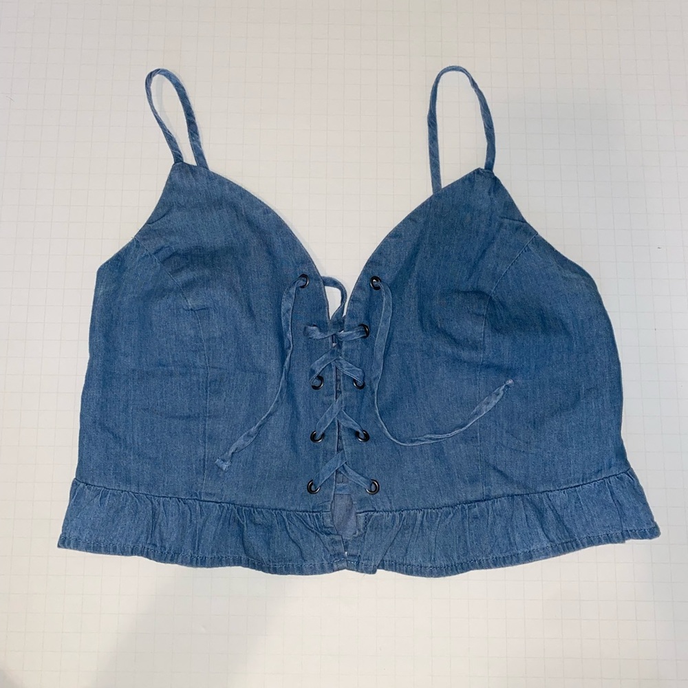 Denim Tie Up Tank